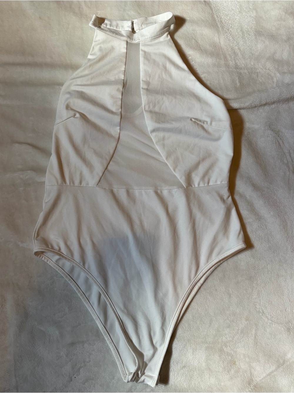 White Halter One-Piece Bodysuit BRAND NEW